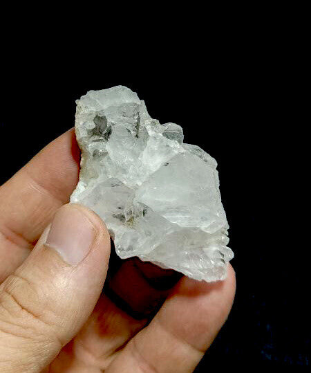 Natural quartz Clusters With Brookite Inclusions . Black Color Brookites .