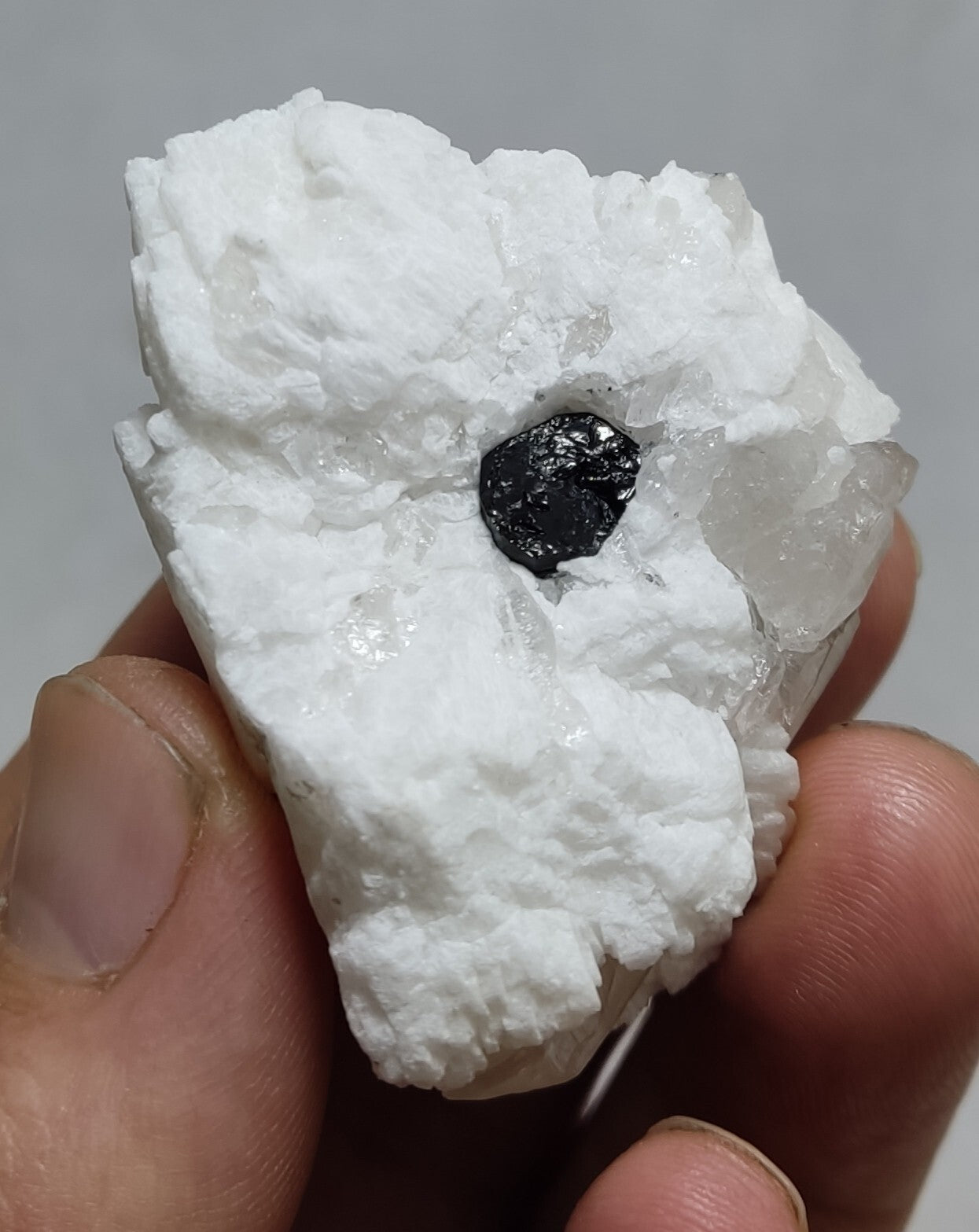 An Aesthetic combo specimen of feldspar, Tourmaline and quartz 64 grams