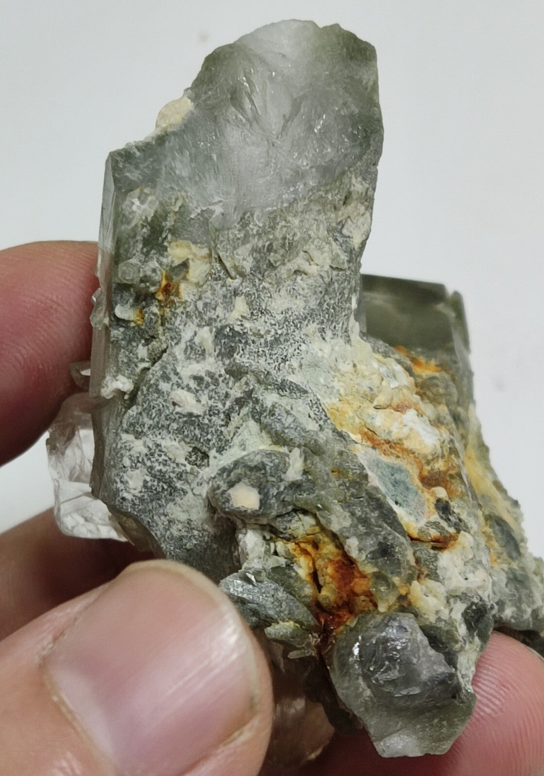 An Aesthetic Natural terminated chlorite Quartz specimen 90 grams