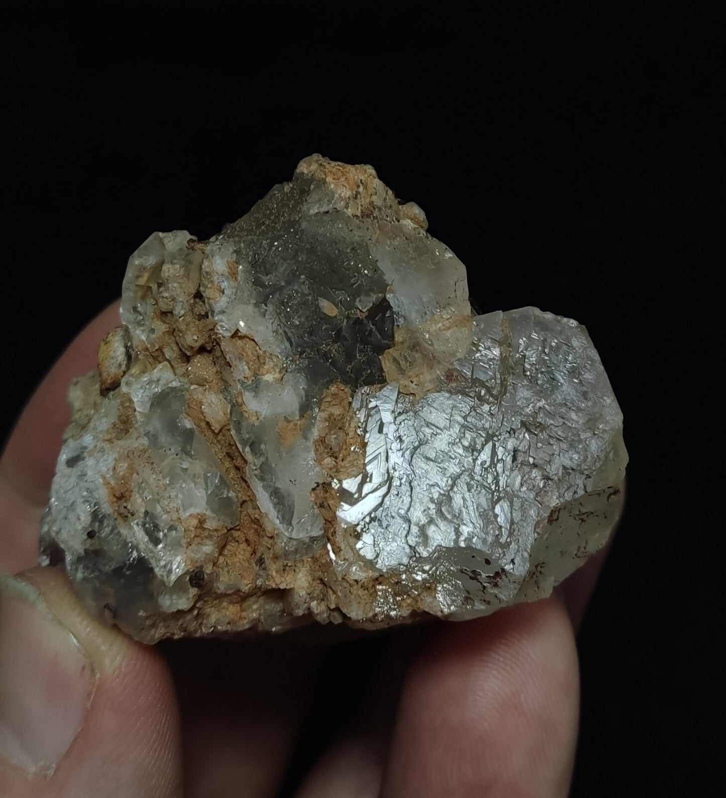 An Aesthetic terminated Quartz floater with aegirine inclusions 98 grams