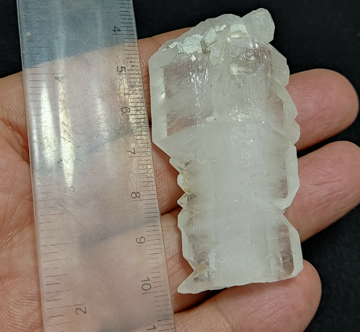 An amazing specimen of terminated faden Quartz crystal 42 grams