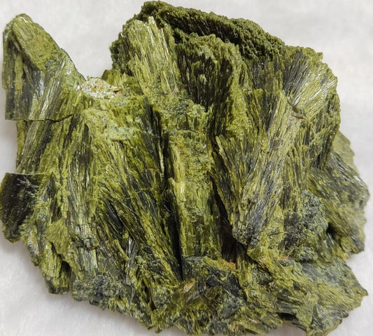 An aesthetic specimen of epidote crystal cluster 208 grams