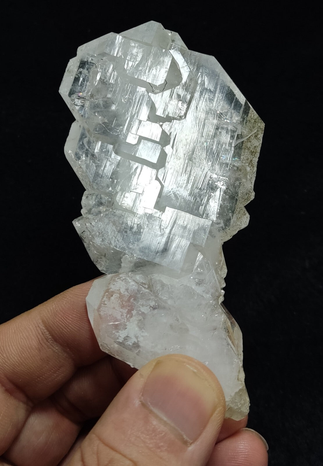 An Aesthetic terminated specimen of Faden Quartz crystal 107 grams