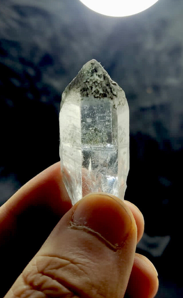 Natural Chlorite Quartz Crystal 21 Grams