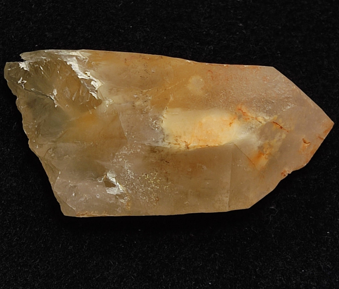 An amazing specimen of terminated amphibole included Quartz crystal 78