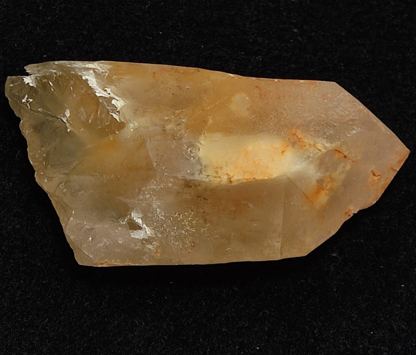 An amazing specimen of terminated amphibole included Quartz crystal 78