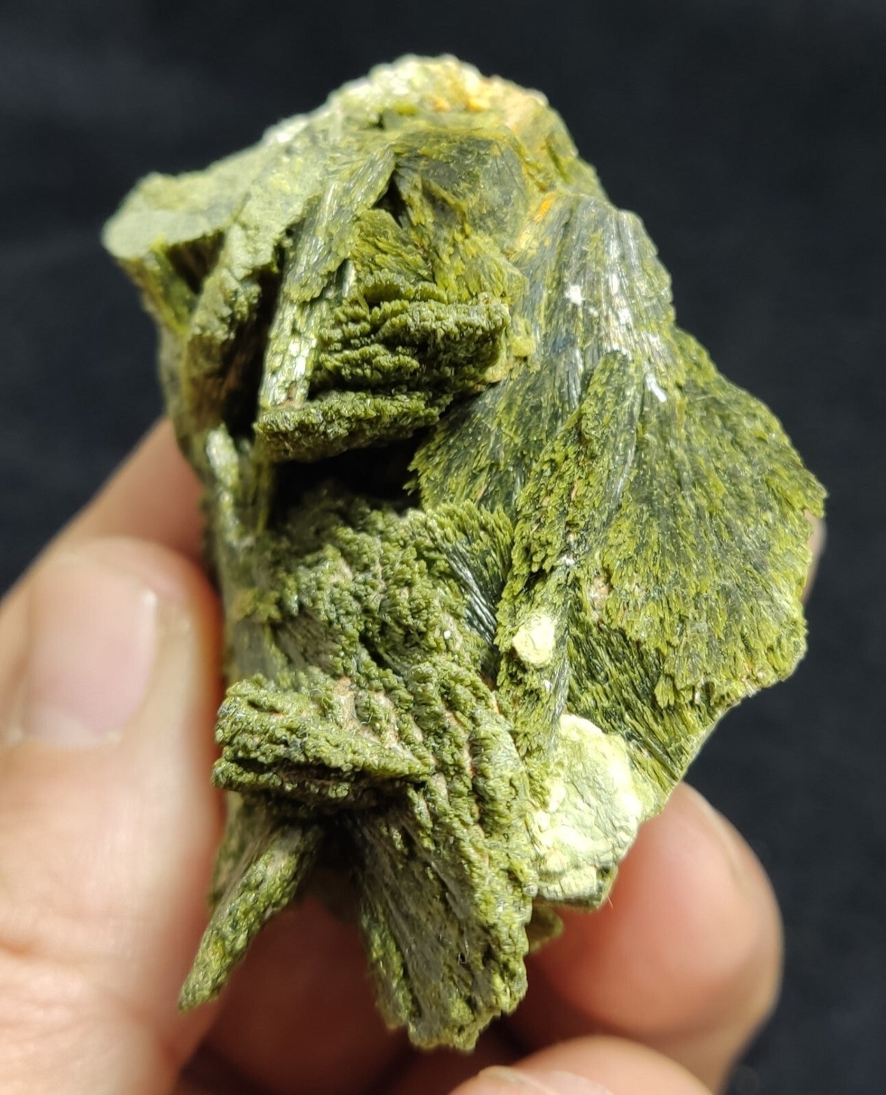 An aesthetic specimen of epidote crystal specimen 110 grams