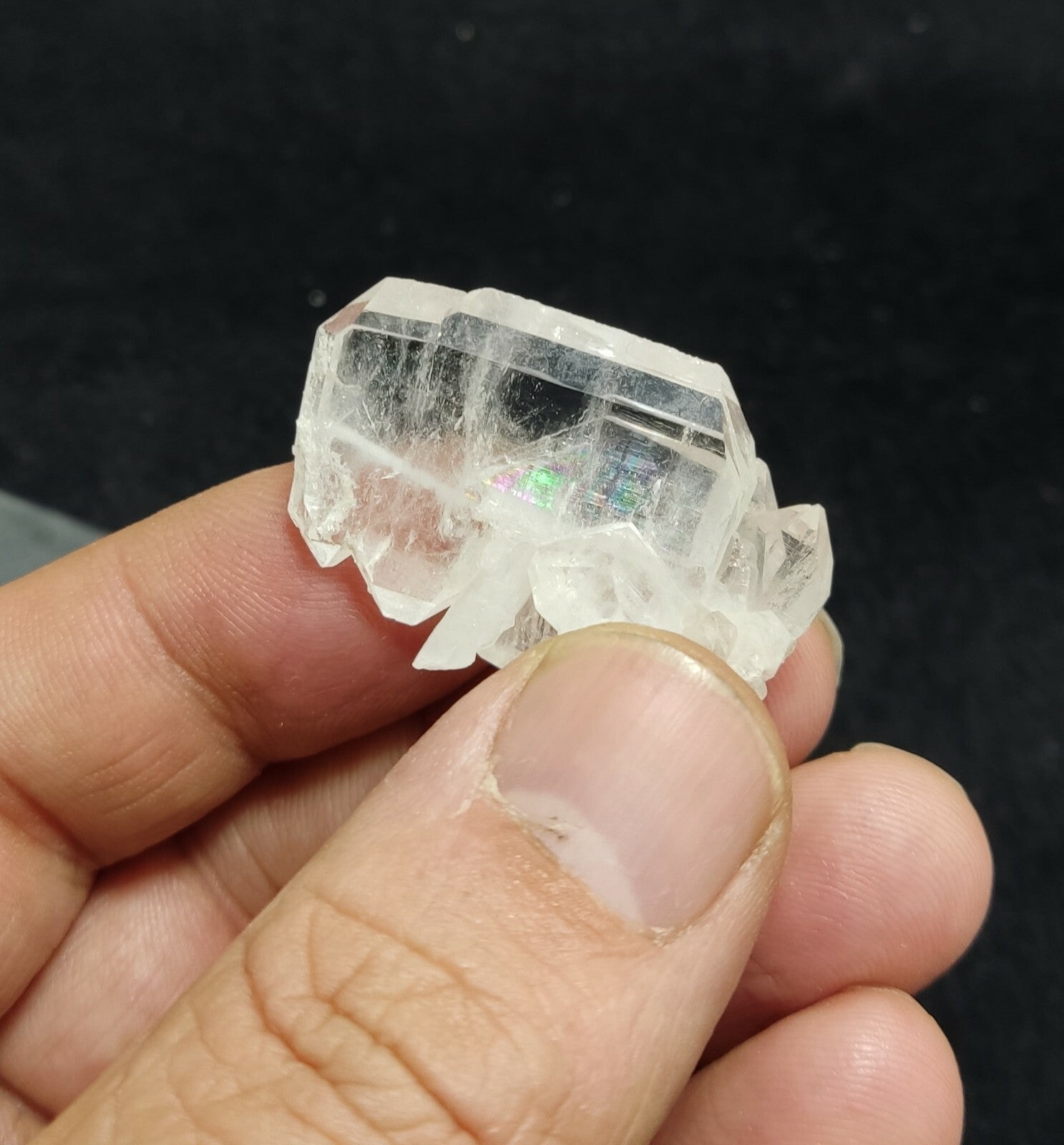 An amazing specimen of terminated faden Quartz crystal 10.5 grams
