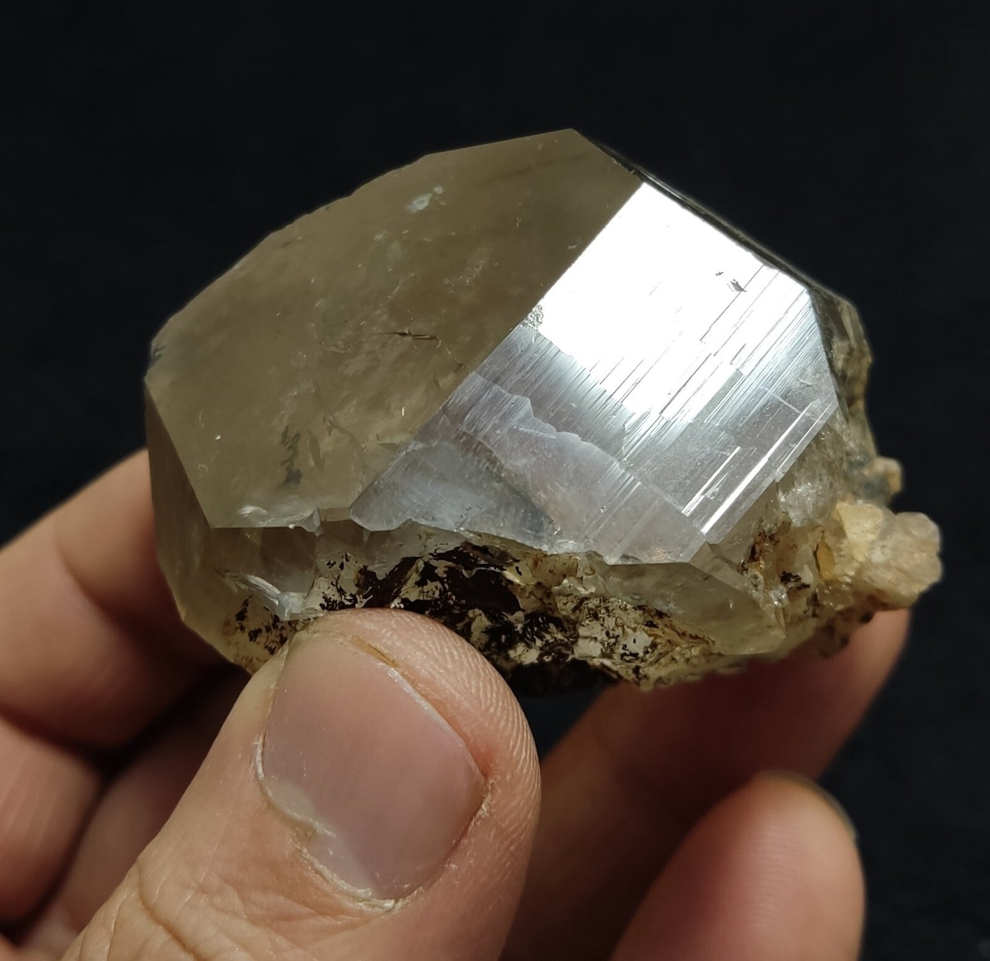An Aesthetic terminated smoky quartz crystal 130 grams