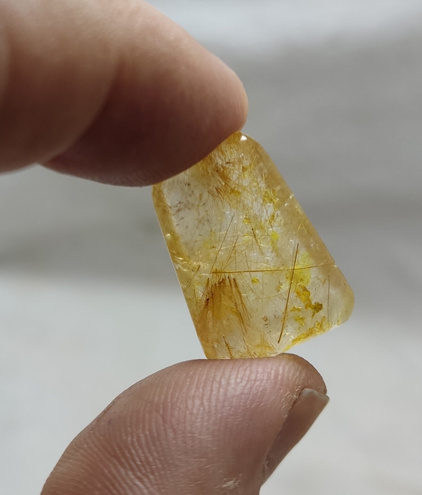 An amazing lot of Rutilated polished quartz tumbles 44 grams