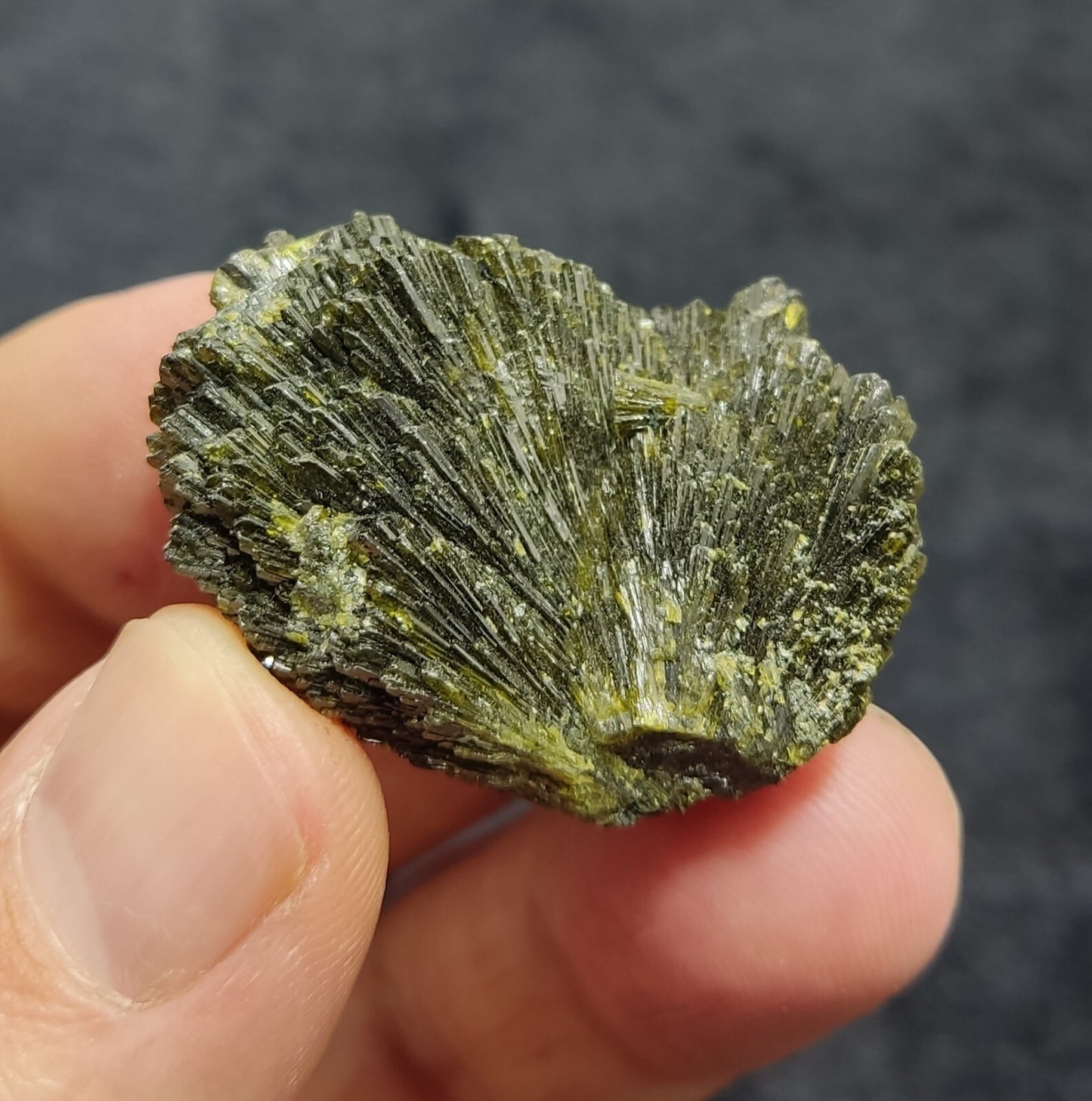 Single natural Epidote Crystal spray formations 22 grams