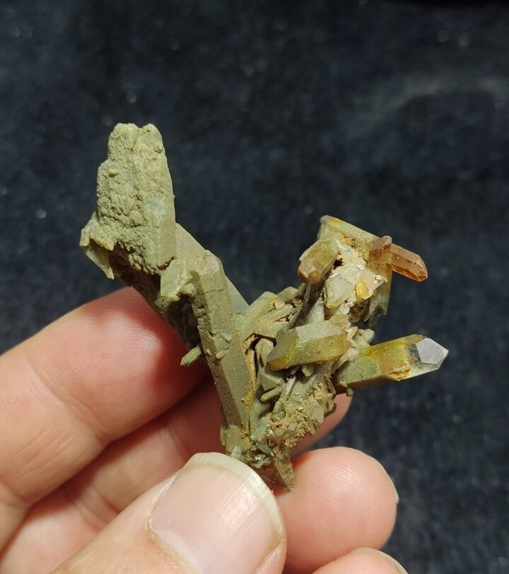 Beautiful Chlorite Quartz Cluster 17 grams