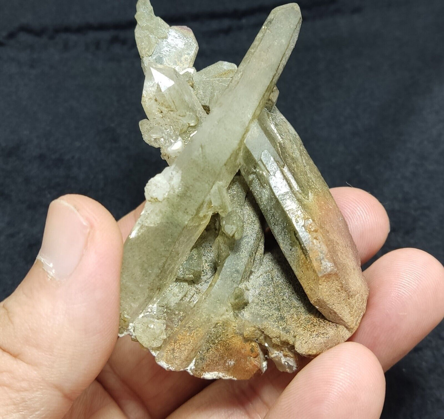 An Aesthetic Natural beautifully terminated Chlorite Quartz cluster 89 grams