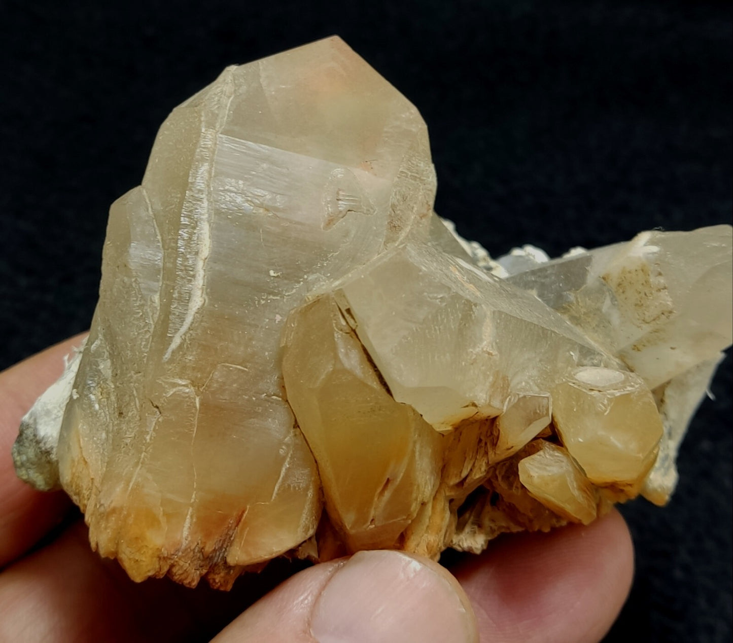 Amphibole included quartz cluster specimen 179 grams