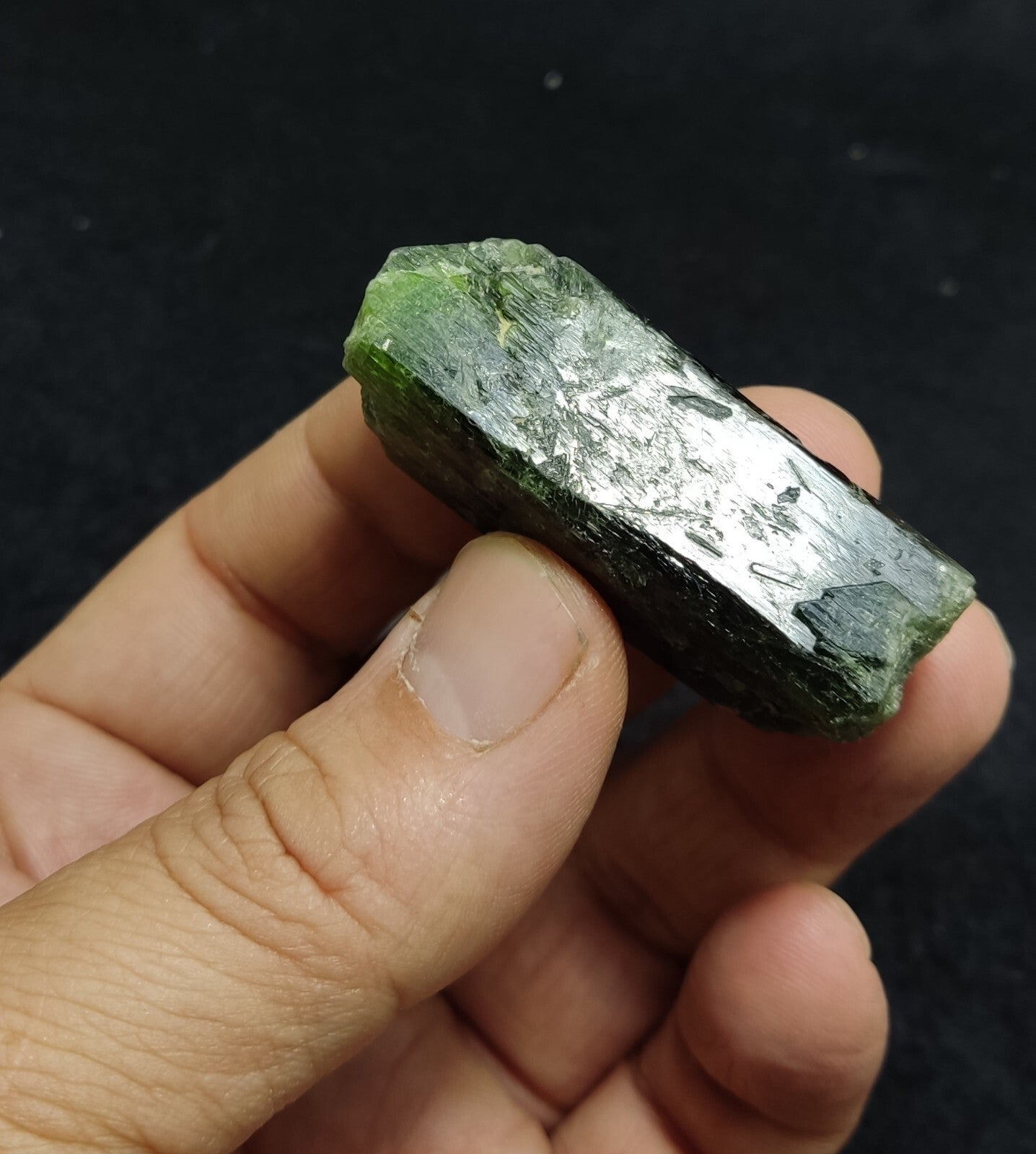 An amazing specimen of diopside crystal 48 grams