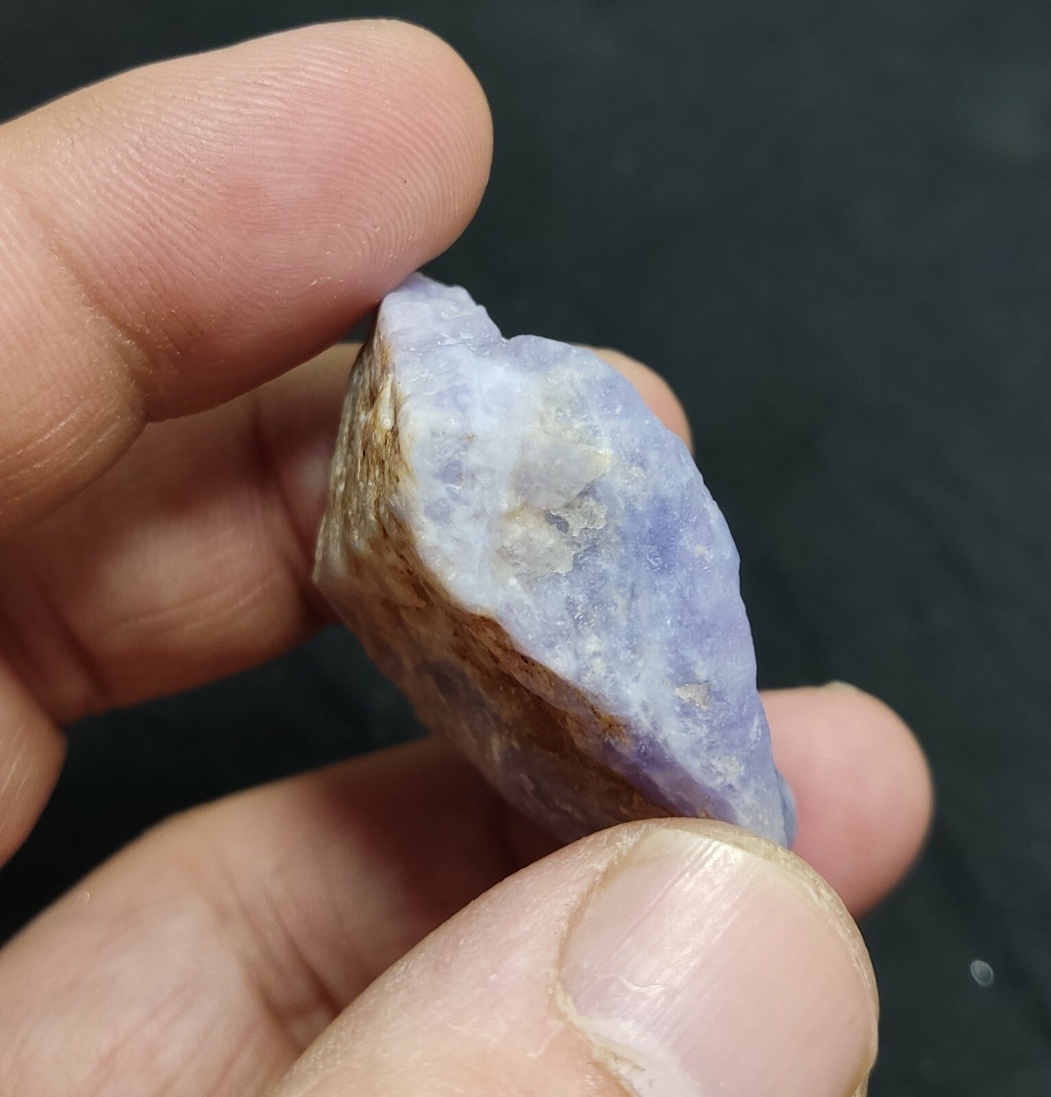 An amazing specimen of rough hackmanite chunk highly Tenebrescent 29 grams