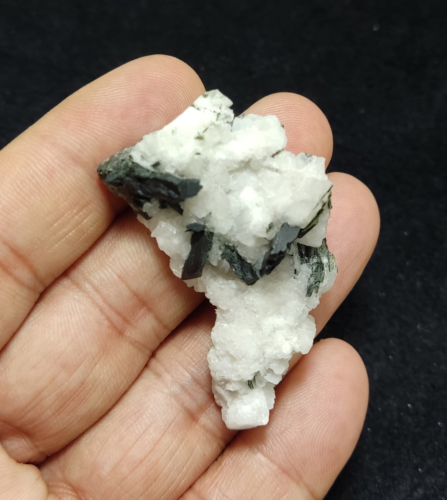 An aesthetic combo specimen of aegirine on albite 18 grams