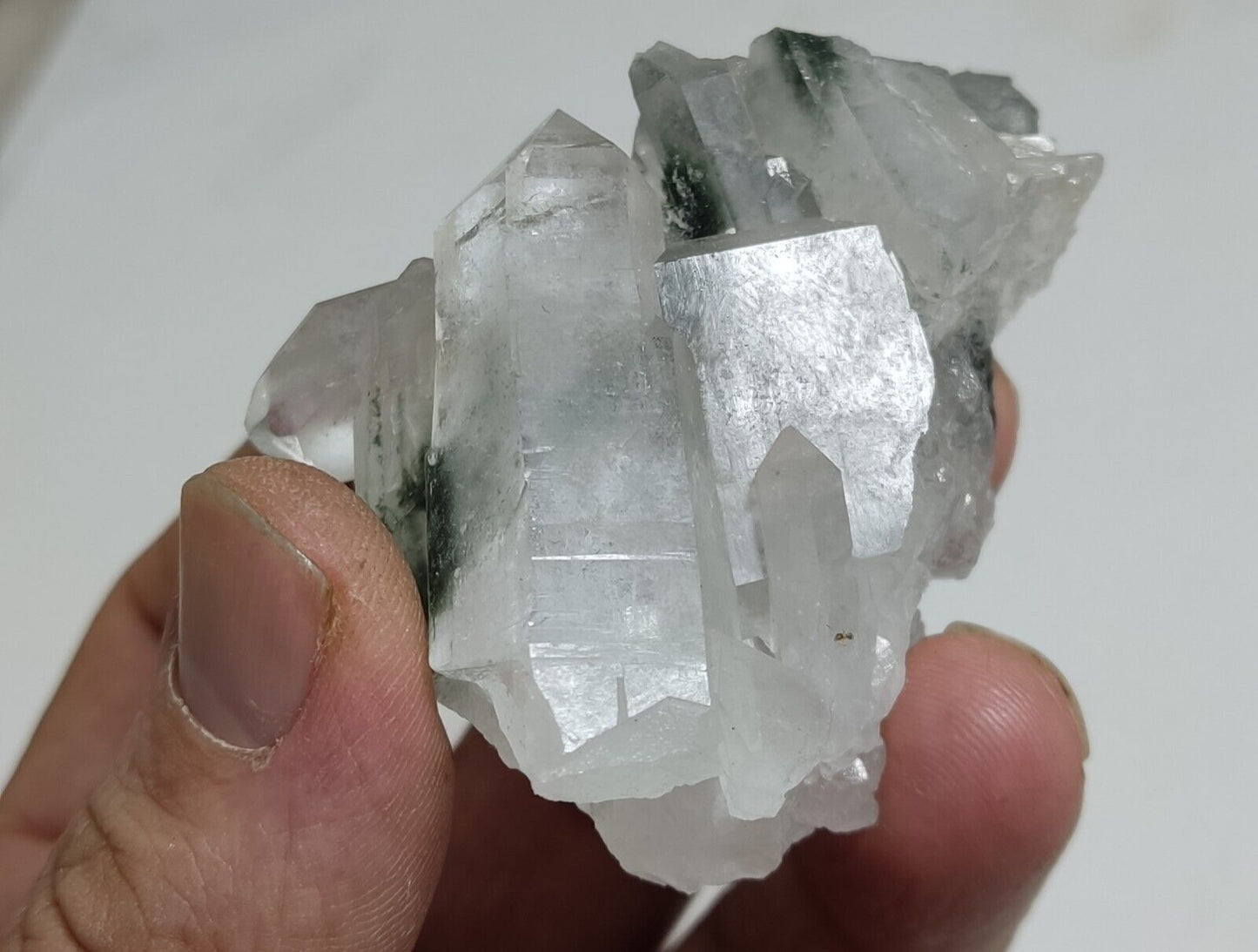 An Aesthetic Natural beautifully terminated Chlorite Quartz cluster 103 grams