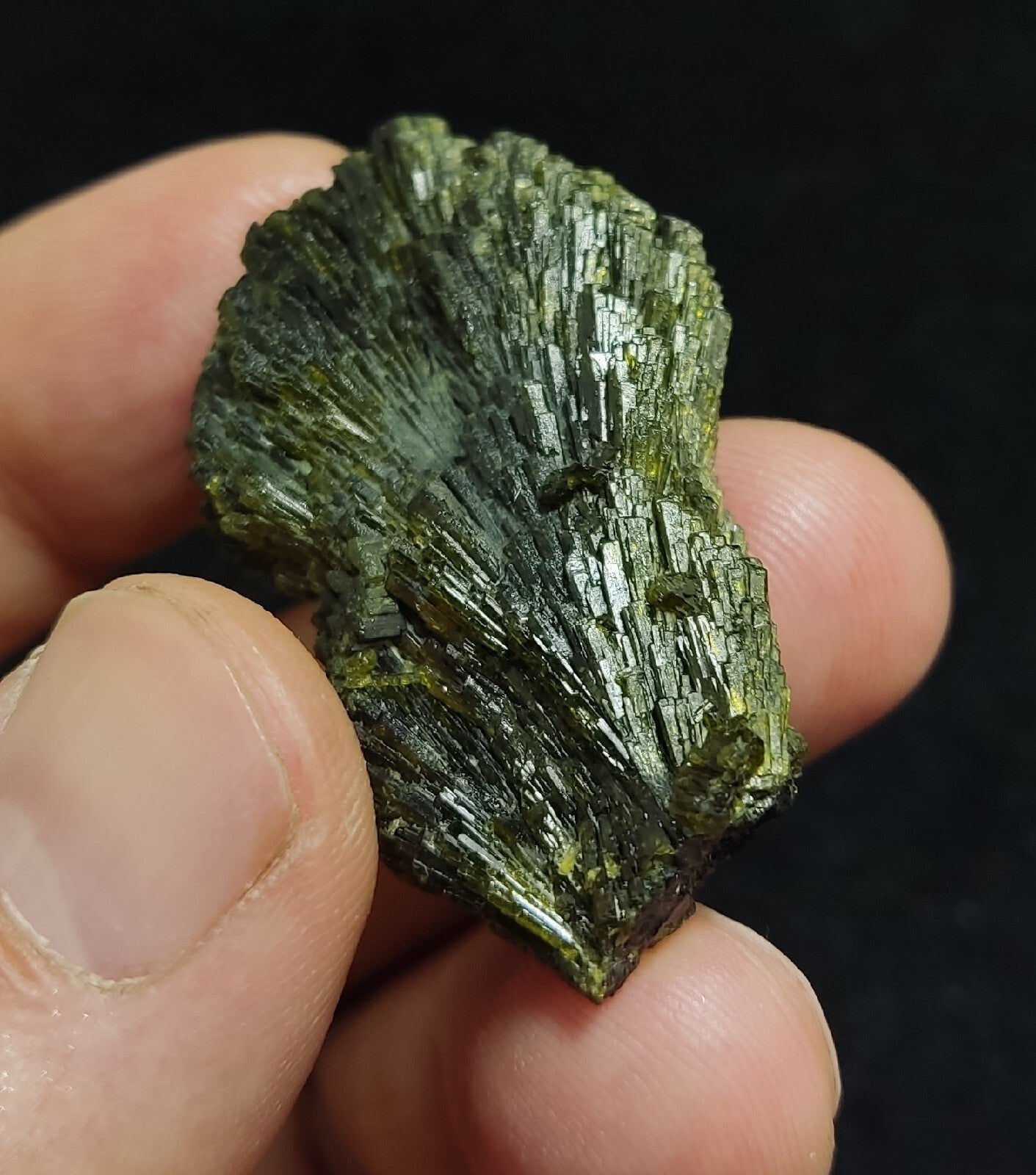 Single natural Epidote Crystal spray formations 21 grams