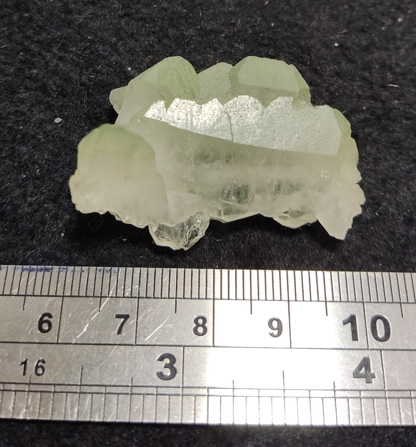 An Aesthetic specimen of Quartz cluster with chlorite spots 17 grams