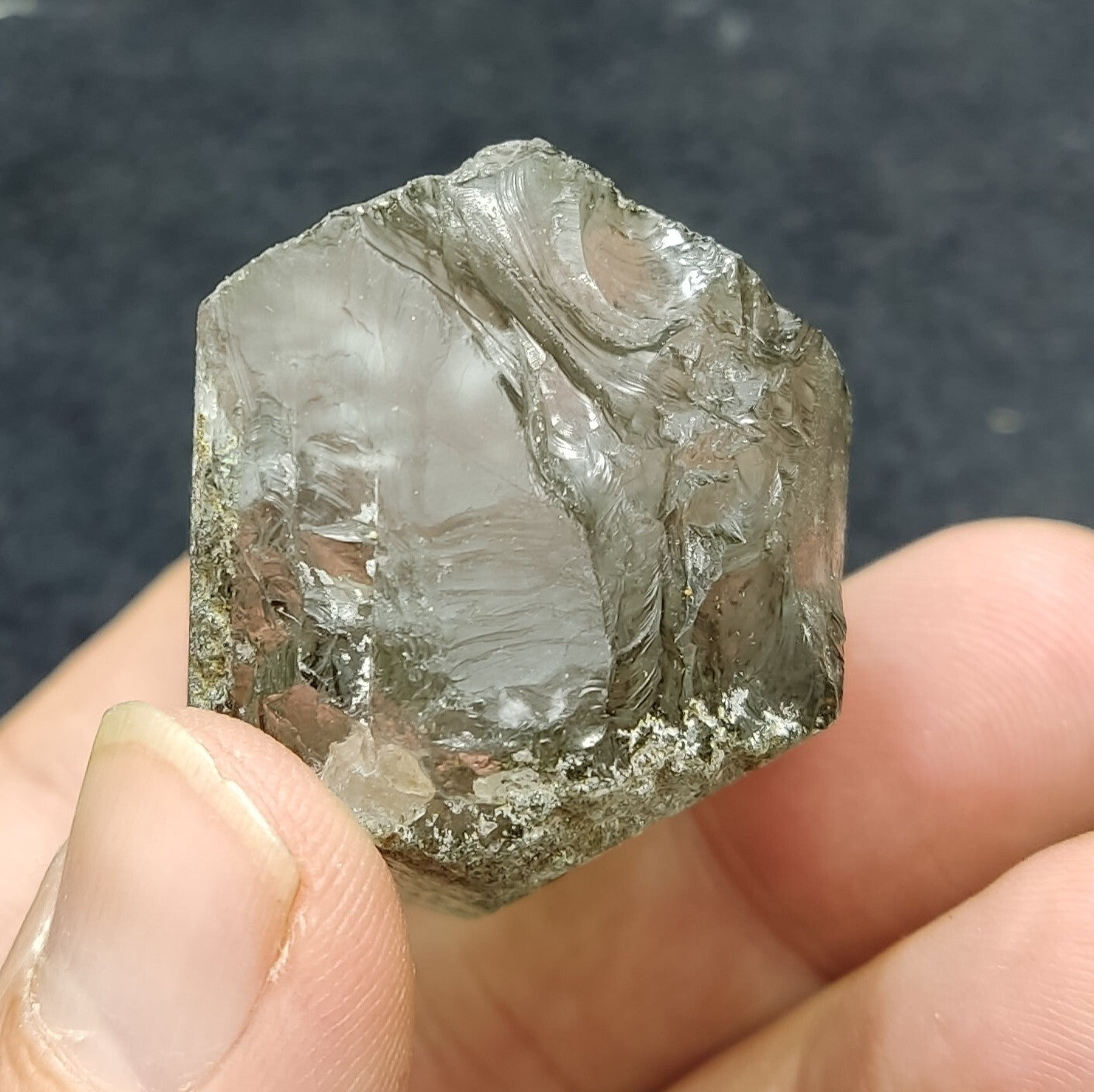 A very Aesthetic Natural beautifully terminated Chlorite Quartz crystal 90 grams
