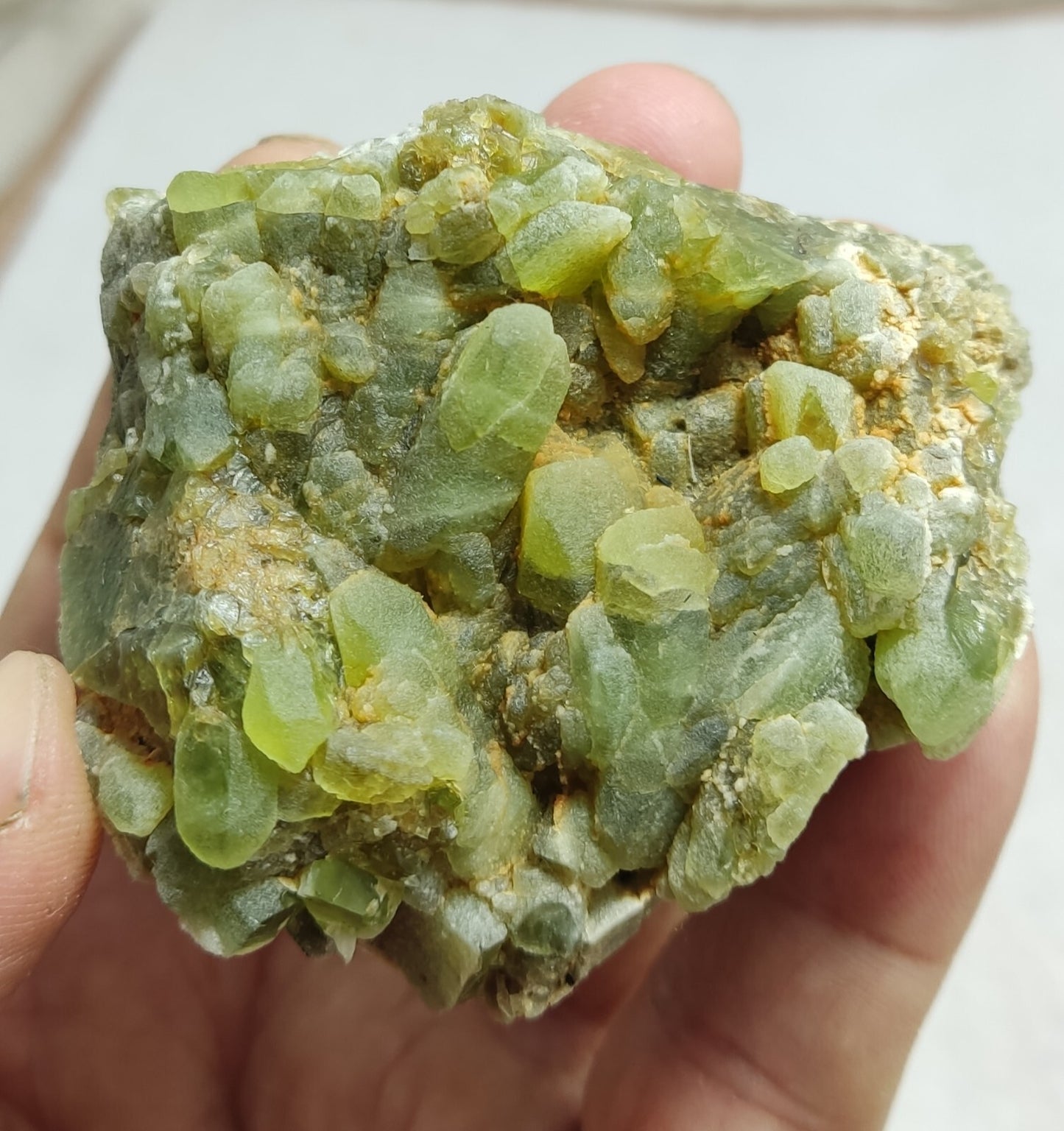An Aesthetic terminated specimen of peridot 180 grams