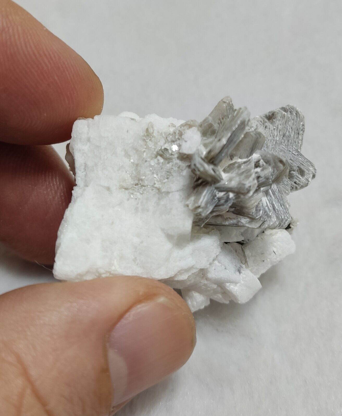 An Aesthetic combo specimen of feldspar, Tourmaline, muscovite 31 grams