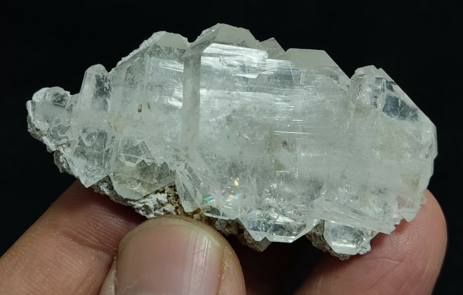 An amazing specimen of terminated faden Quartz crystal on matrix 37.5 grams