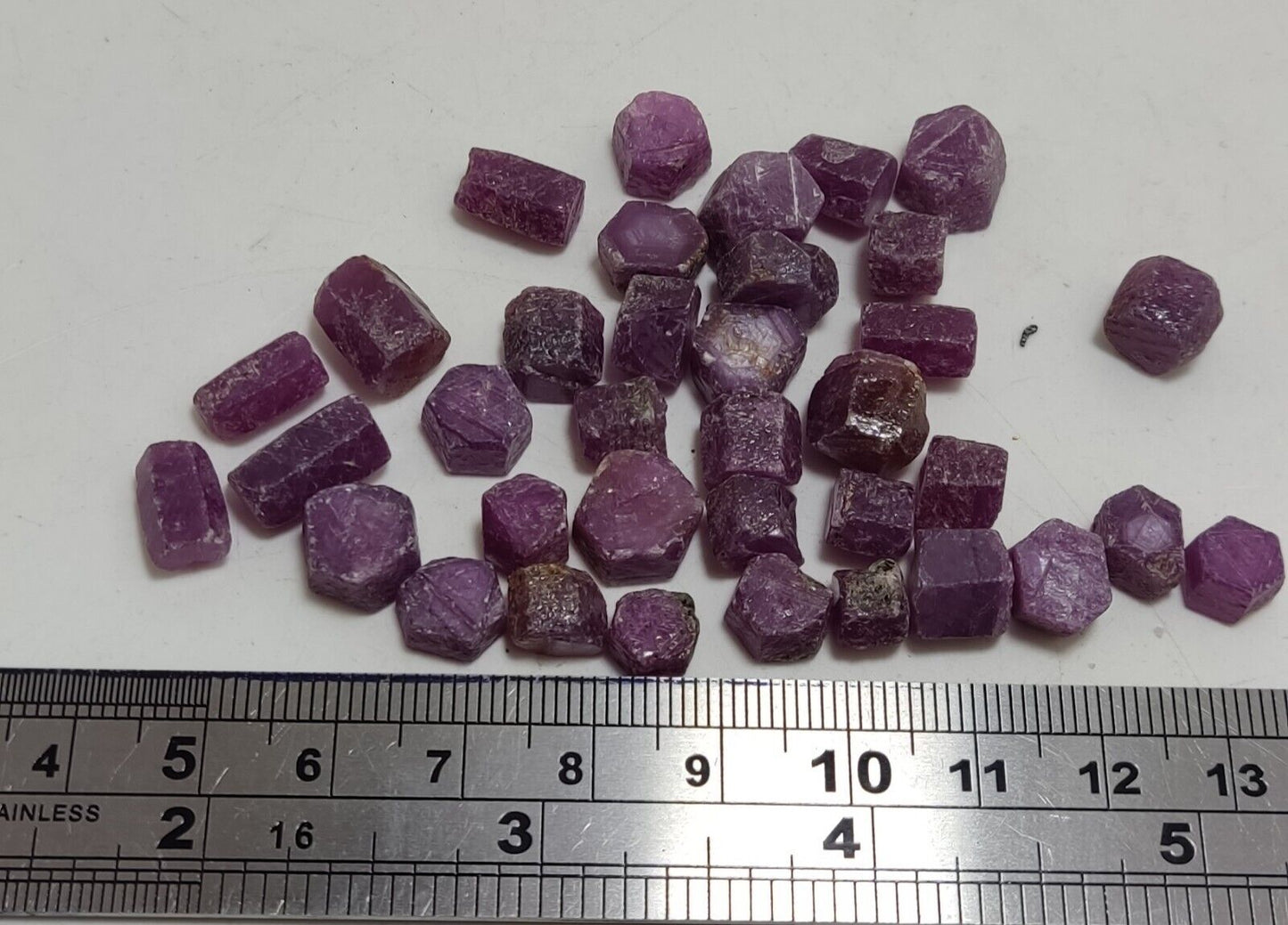 45 grams terminated lot of ruby crystals with Trapiche Patterns