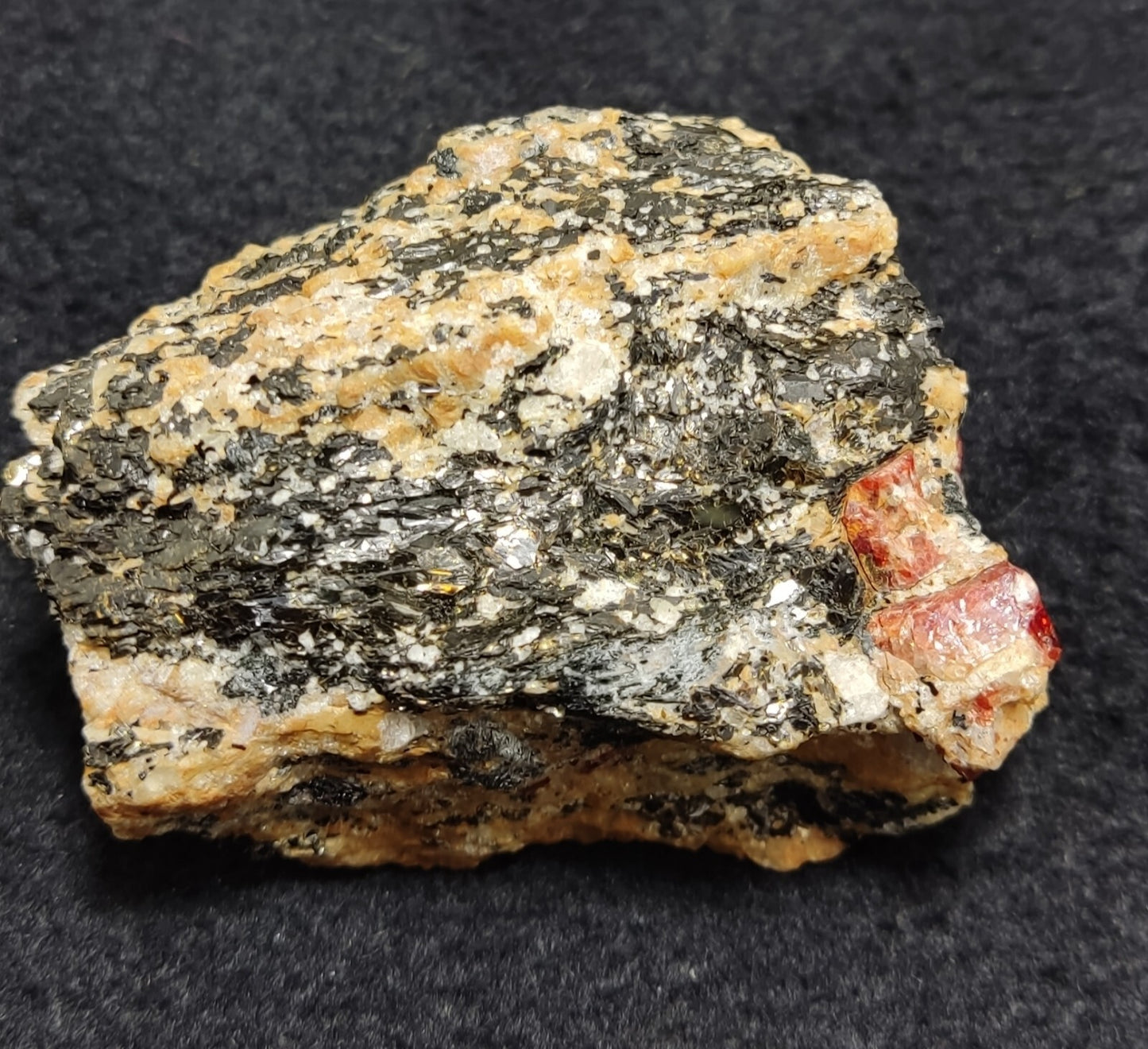 An Aesthetic specimen of zircon crytsals with biotite 130 grams