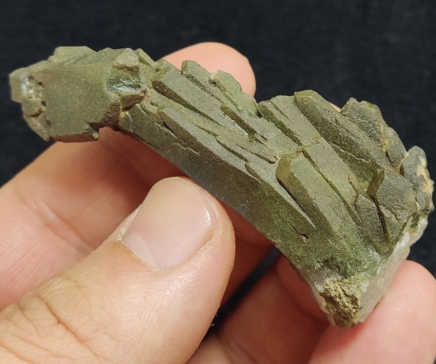 Natural Chlorite Quartz Crystal Bended Formations  35 grams