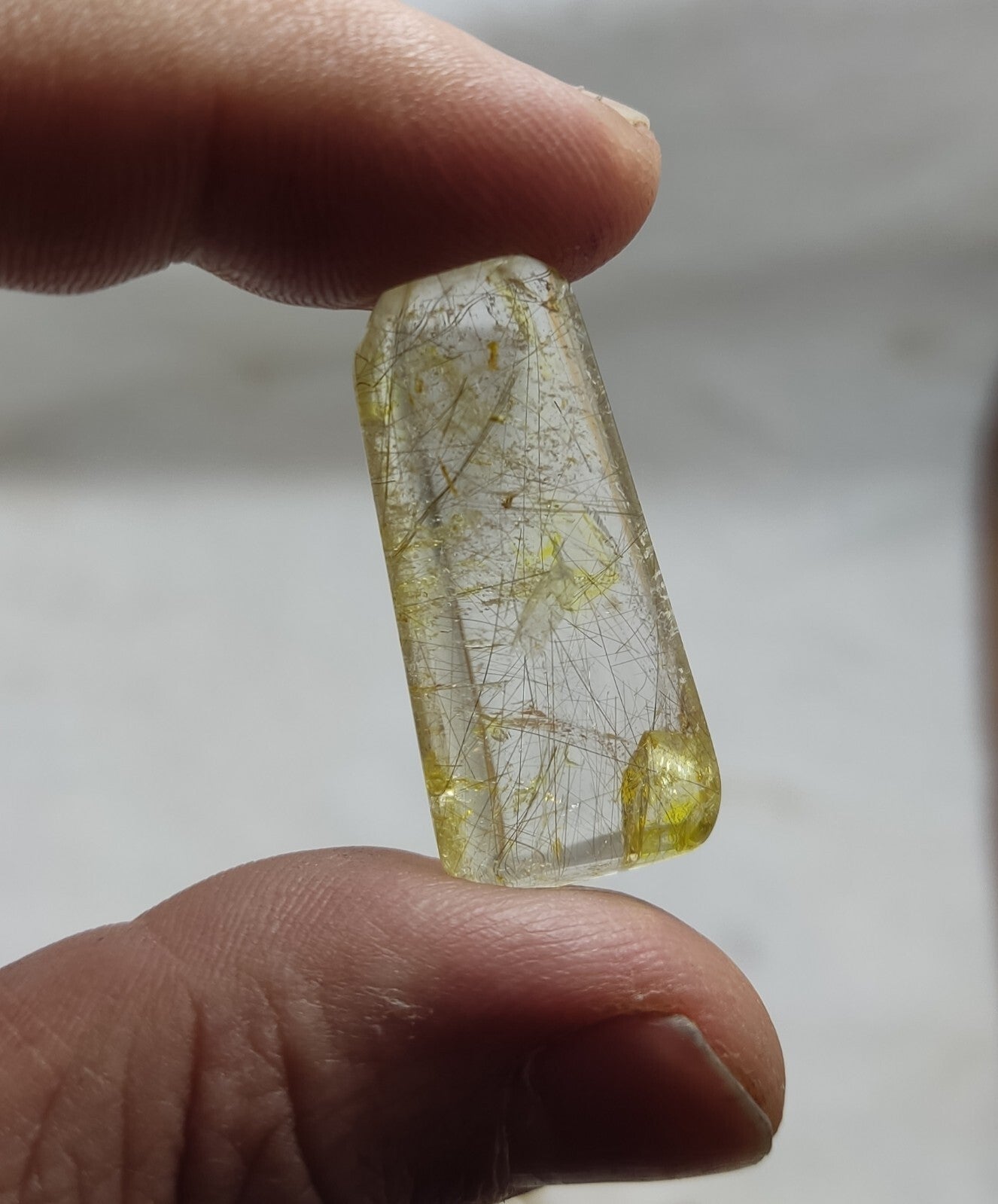 An amazing lot of Rutilated polished quartz tumbles 45 grams