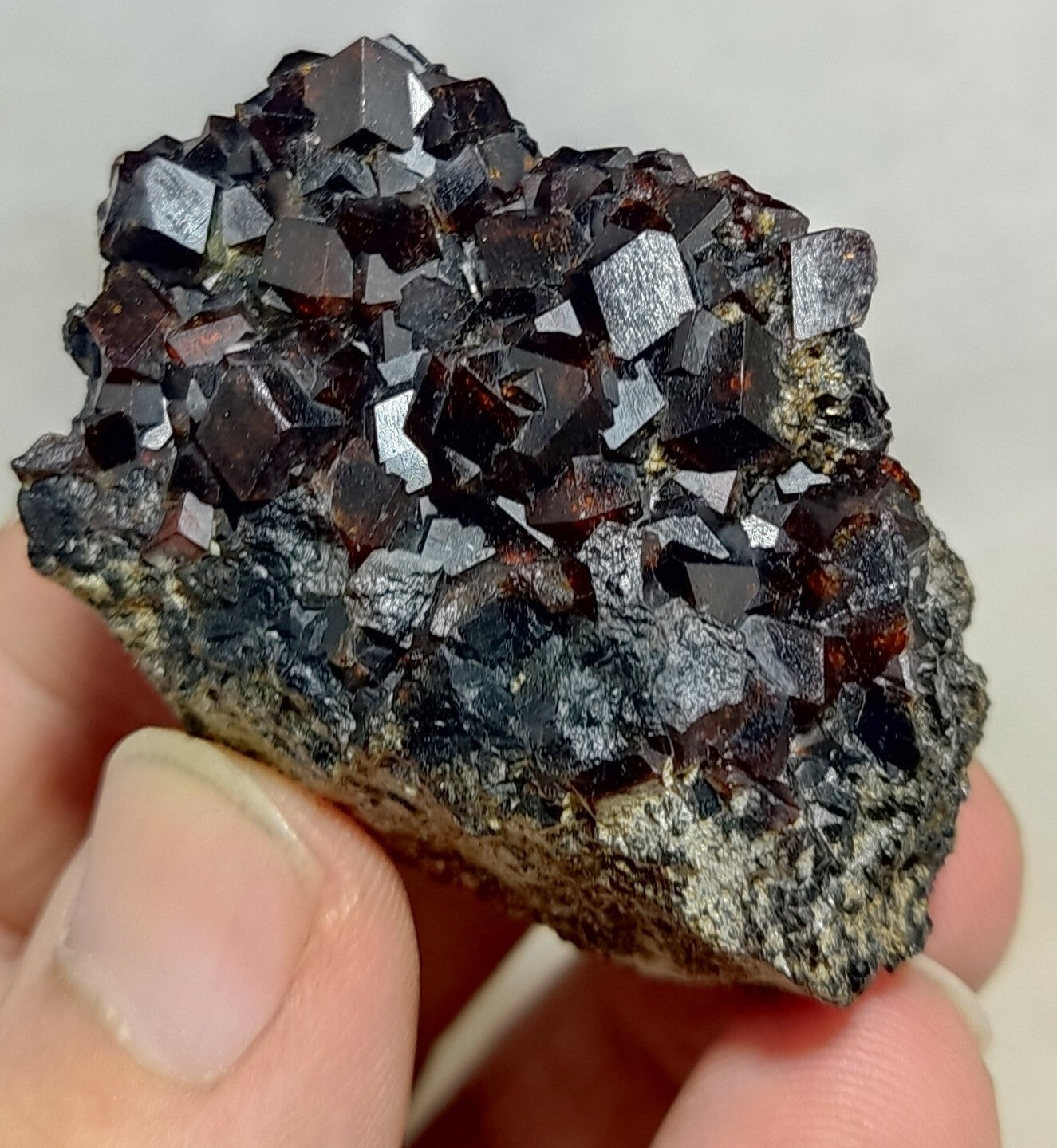 An Aesthetic Andradite Garnets Cluster 77 grams