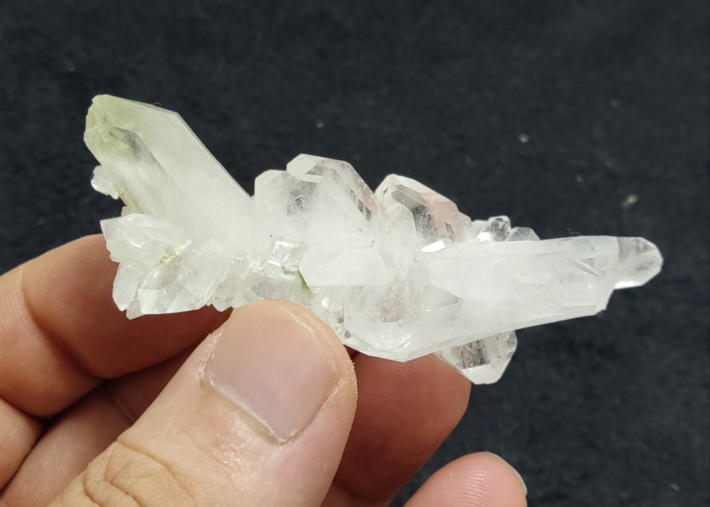 An Aesthetic specimen of Quartz cluster with chlorite spots 29 grams