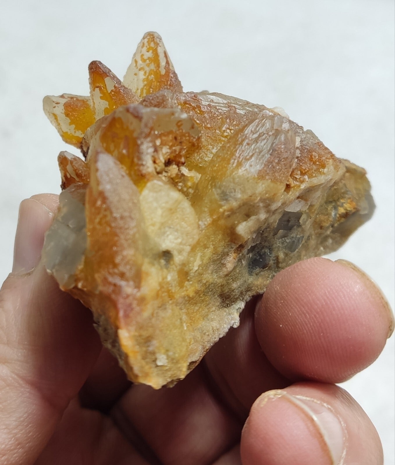 An Aesthetic Naturally terminated specimen of dogtooth calcite 168 grams