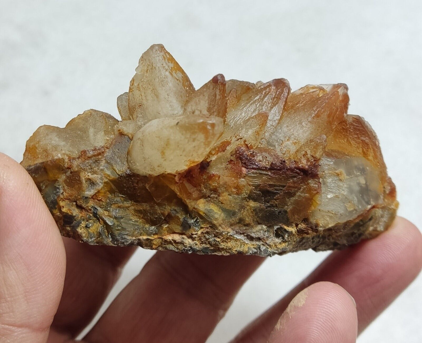 An Aesthetic Naturally terminated specimen of dogtooth calcite 168 grams