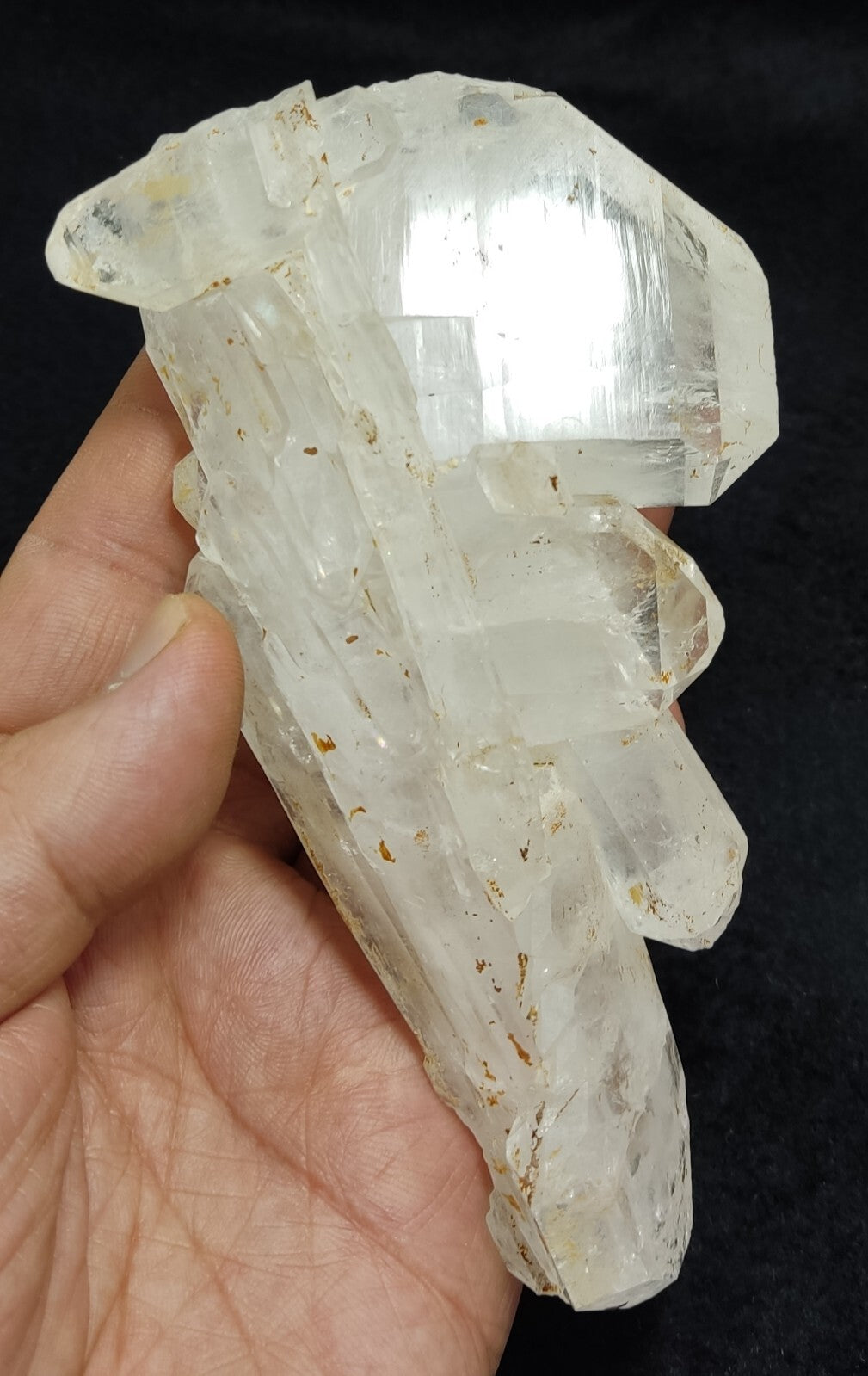 An amazing specimen of terminated faden Quartz crystal 320 grams