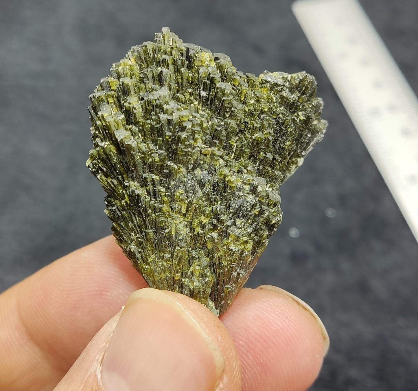 Single natural Epidote Crystal spray formations 22 grams