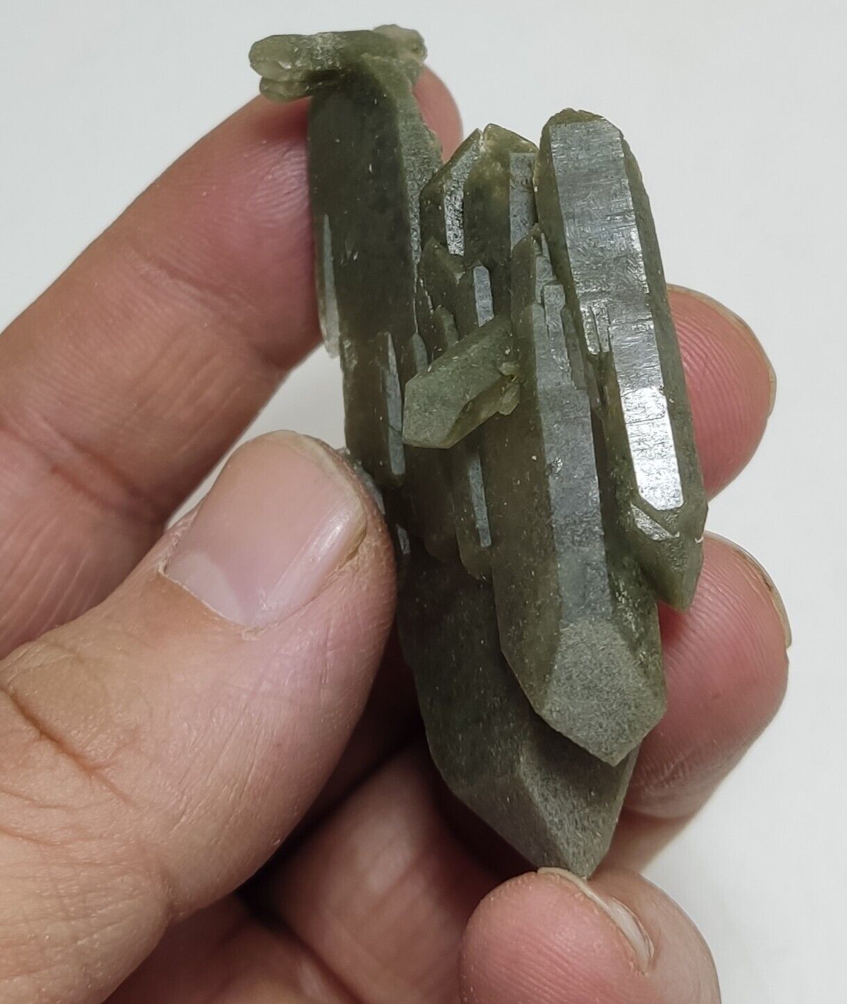 A very Aesthetic Natural beautifully terminated Chlorite Quartz cluster 31 grams