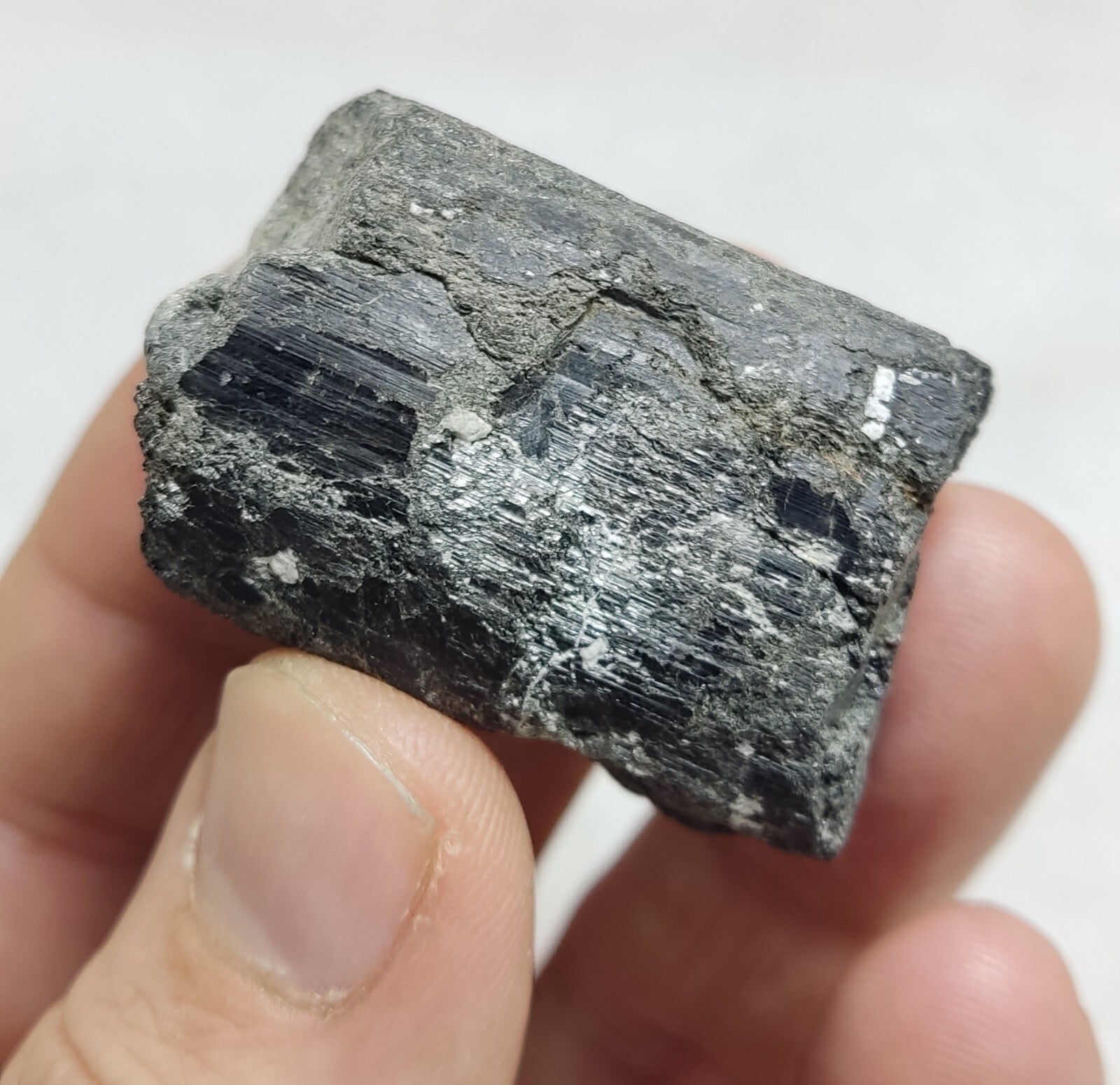 An amazing specimen of terminated black tourmaline 66 grams