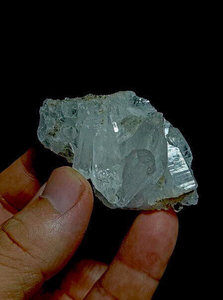 Natural quartz Clusters With Brookite Inclusions . Black Color Brookites .