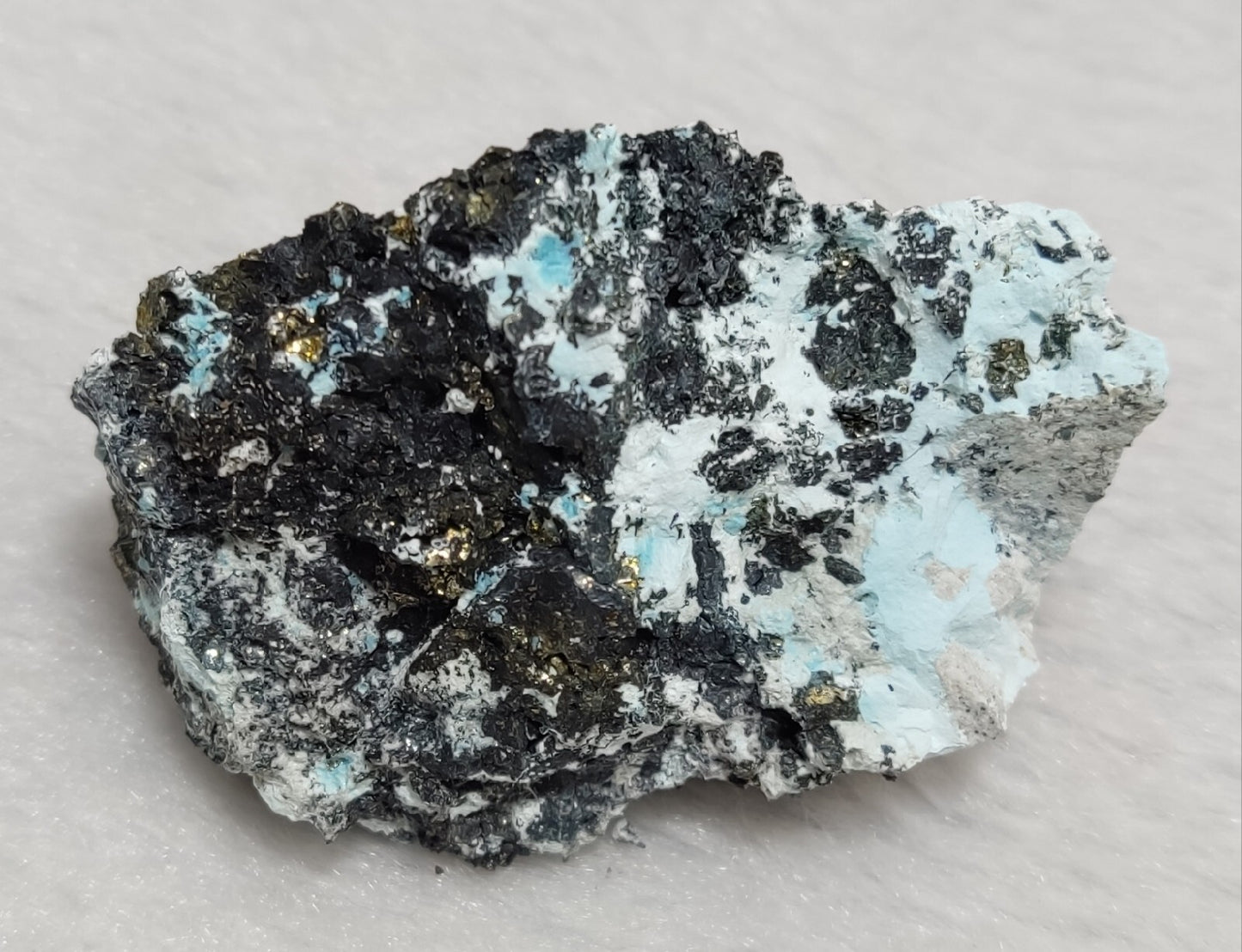 Natural turquoise in matrix with Pyrite 54 grams
