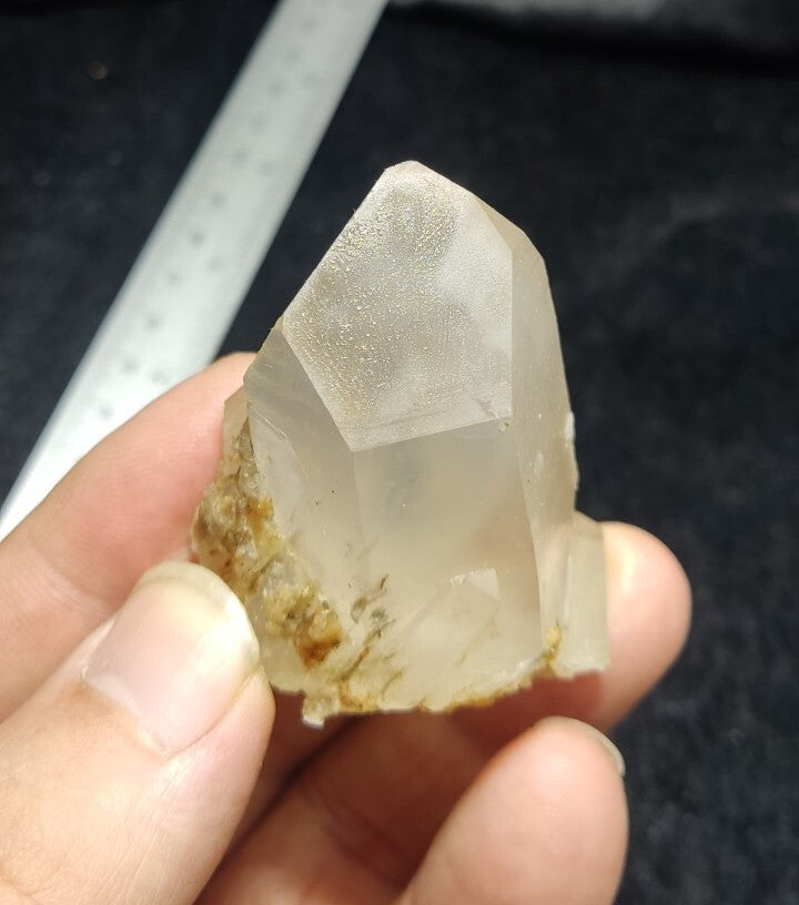 Terminated Quartz Crystal With Amphibole Inclusions 60 grams