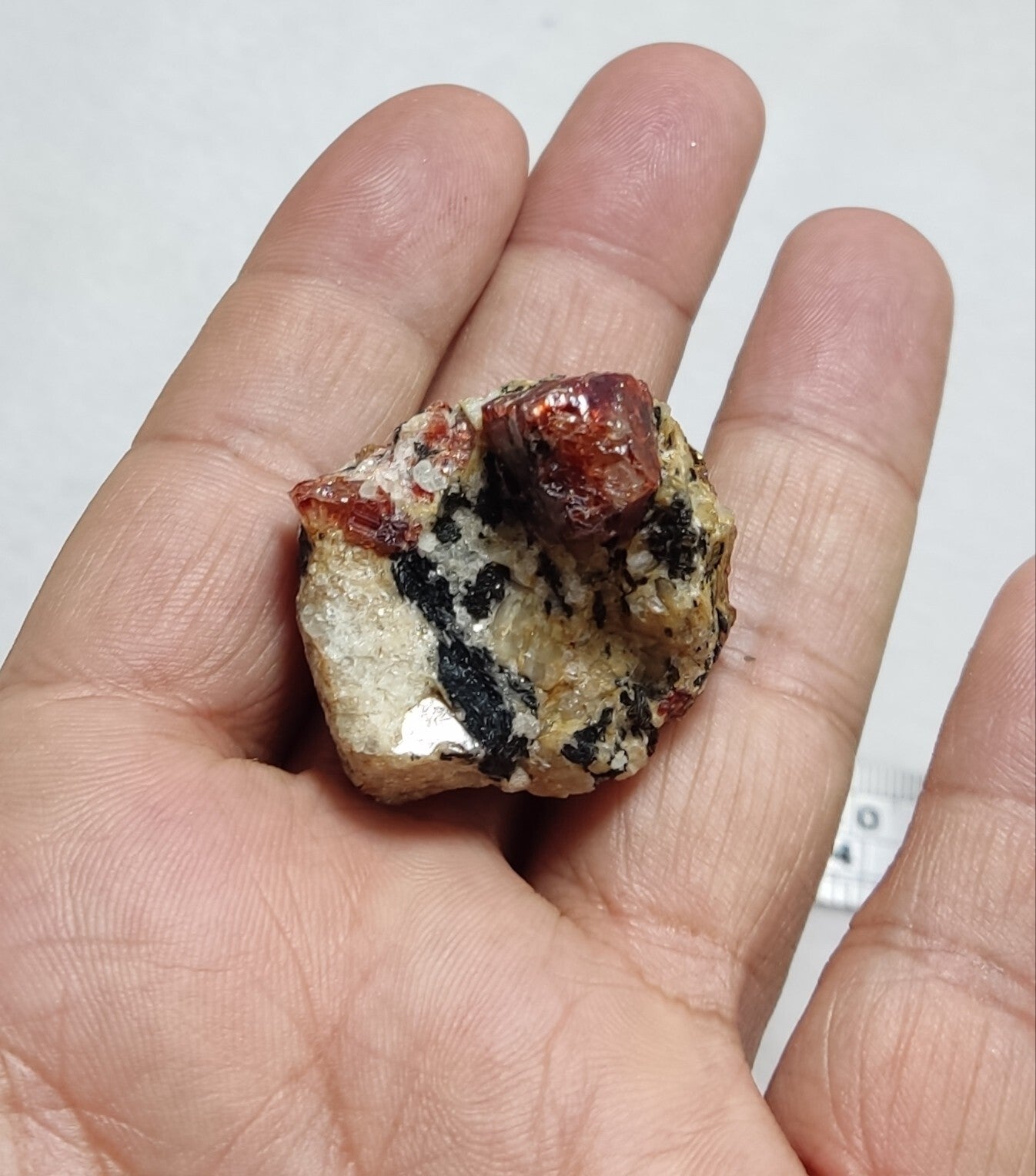 An Aesthetic specimen of zircon crytsals with biotite 38 grams