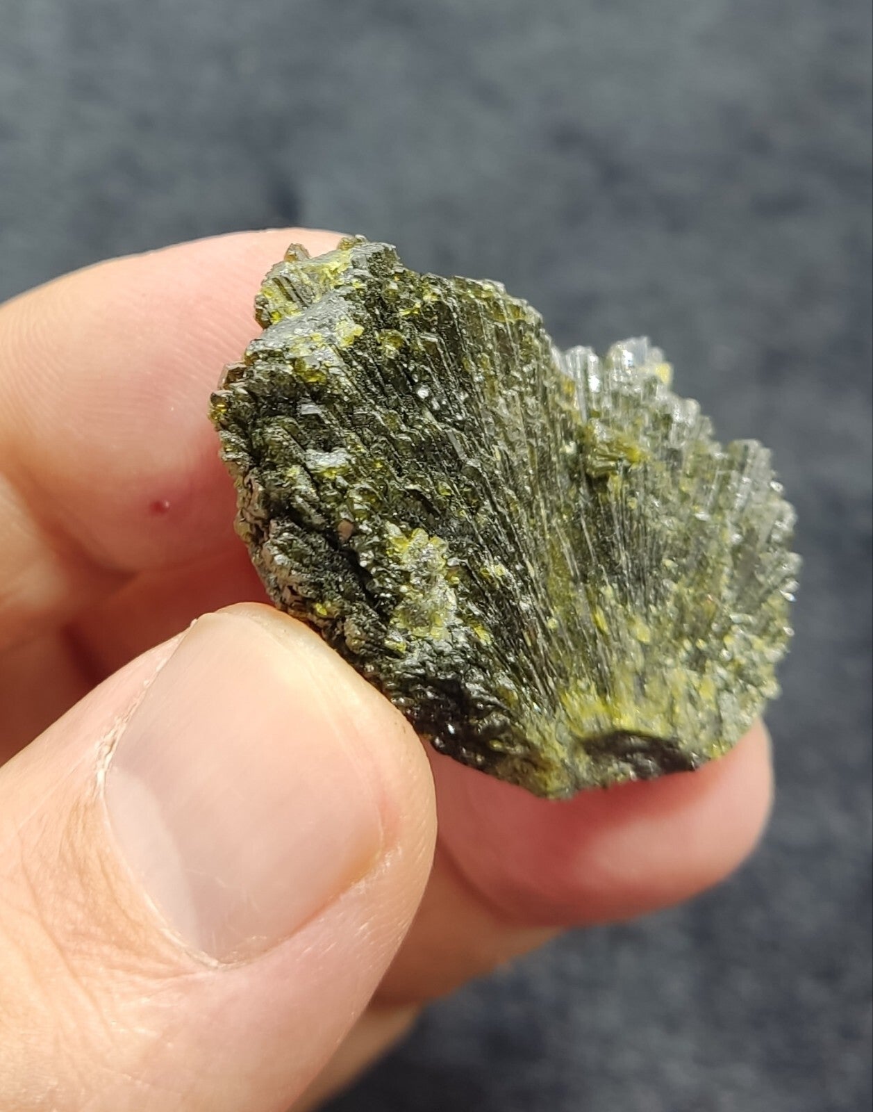 Single natural Epidote Crystal spray formations 22 grams