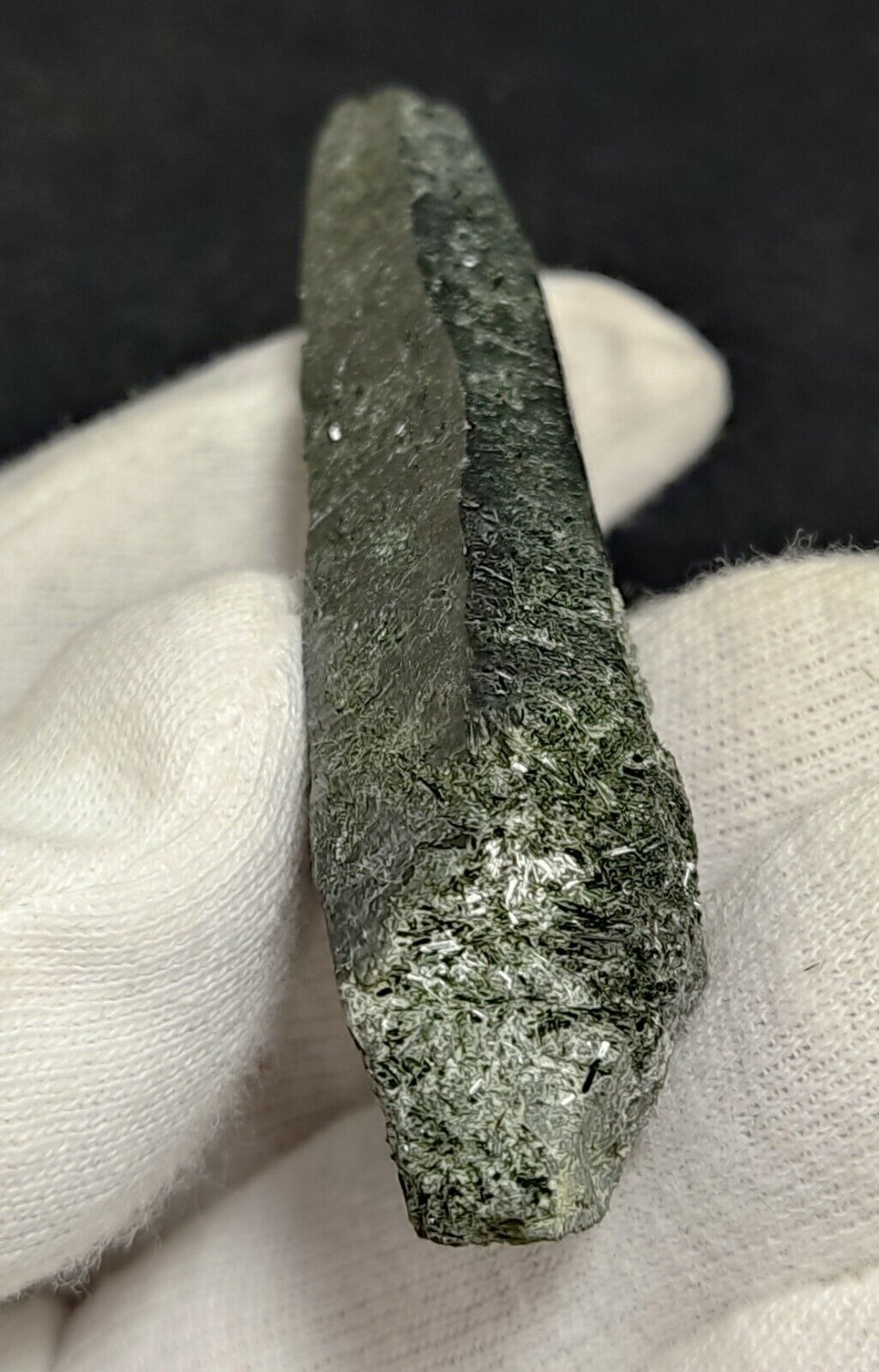 An Aesthetic Natural etched terminated Chlorite Quartz crystal specimen 39 grams