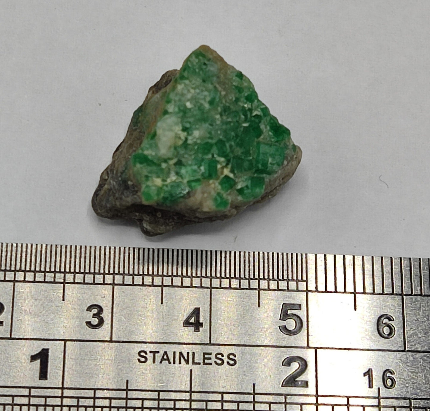 An Aesthetic miniature specimen of emerald in matrix 6.5 grams