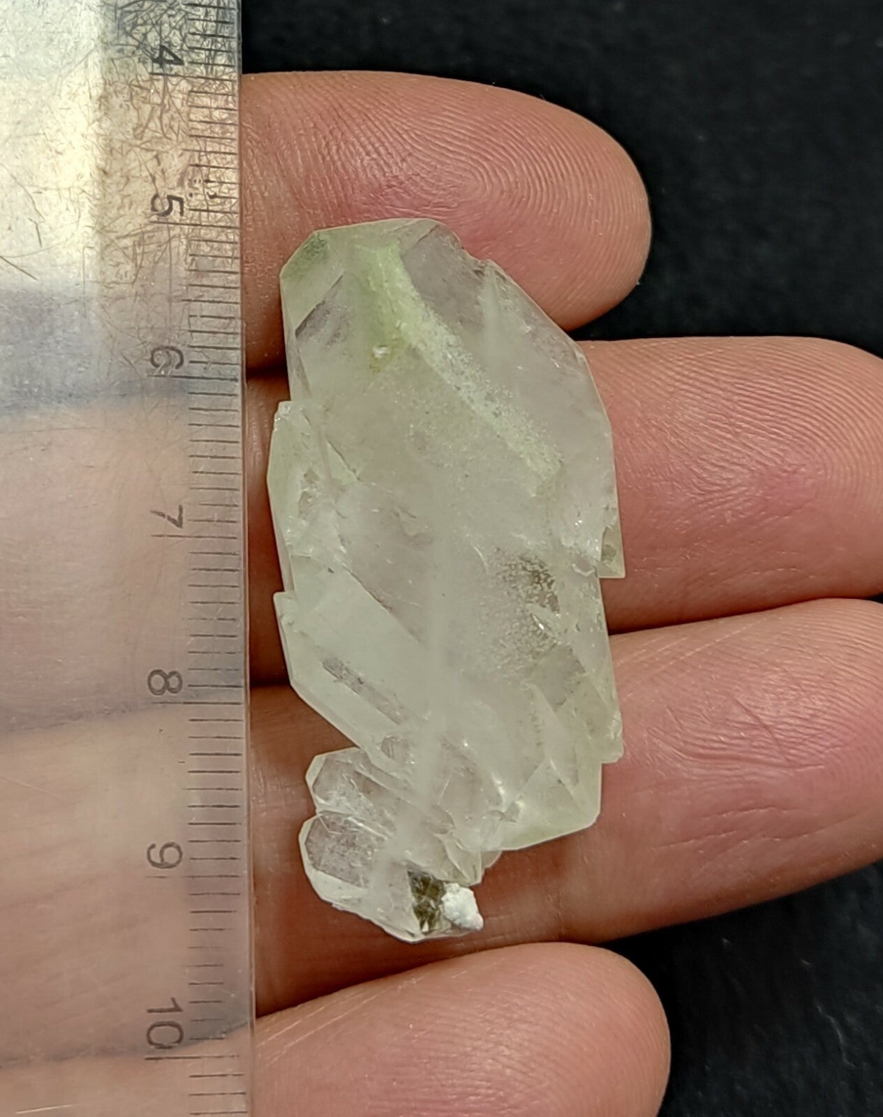 An amazing specimen of terminated faden Quartz crystal 14 grams