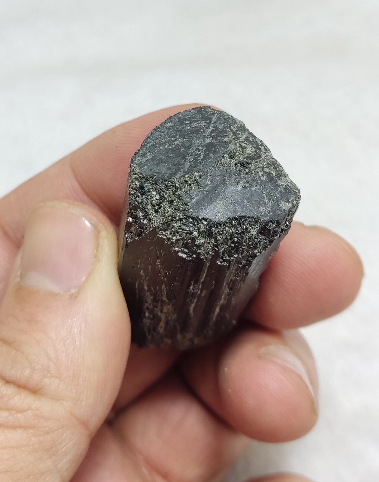 An amazing specimen of terminated black tourmaline 46 grams