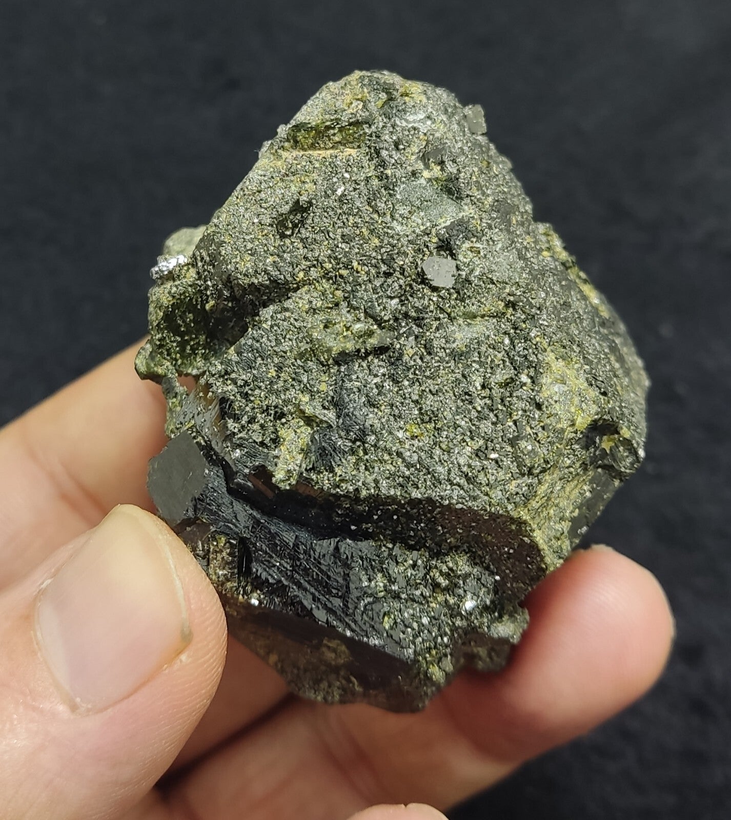 An Aesthetic Natural terminated epidote crystal specimen 224 grams